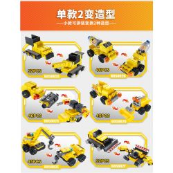 PanlosBrick 605002 Panlos Brick 605002 non  CẦN TRỤC KỸ THUẬT TRỨNG 6 TỔ HỢP bộ đồ chơi xếp lắp ráp ghép mô hình CONSTRUCTION 286 khối