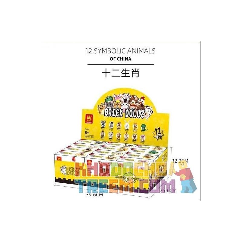 WANGE WG001 WG002 WG003 WG004 WG005 WG006 WG007 WG008 WG009 WG010 WG011 WG012 non  CUNG HOÀNG ĐẠO bộ đồ chơi xếp lắp ráp ghép mô hình Brickheadz BRICK DOLLZ Nhân Vật Đầu To 87 khối