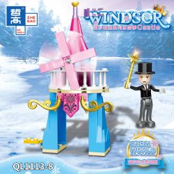 ZHEGAO QL1113 1113 non  CÔNG VIÊN TUYẾT 8 KẾT HỢP bộ đồ chơi xếp lắp ráp ghép mô hình Disney Princess WINDSOR CASTIC Công Chúa 359 khối