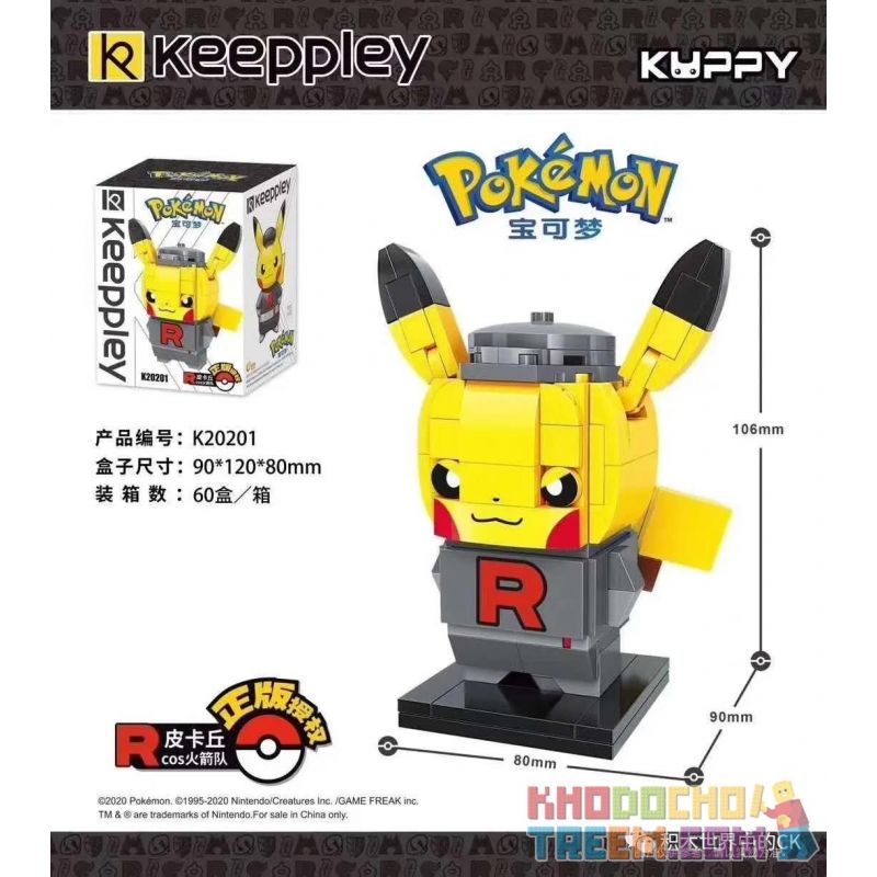 KEEPPLEY K20201 20201 non Lego TÊN LỬA PIKA COS. bộ đồ chơi xếp lắp ráp ghép mô hình Pokémon POKEMON