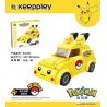 KEEPPLEY K20205 20205 non  PIKAIXIAO MINI CAR. bộ đồ chơi xếp lắp ráp ghép mô hình Pokémon POKEMON