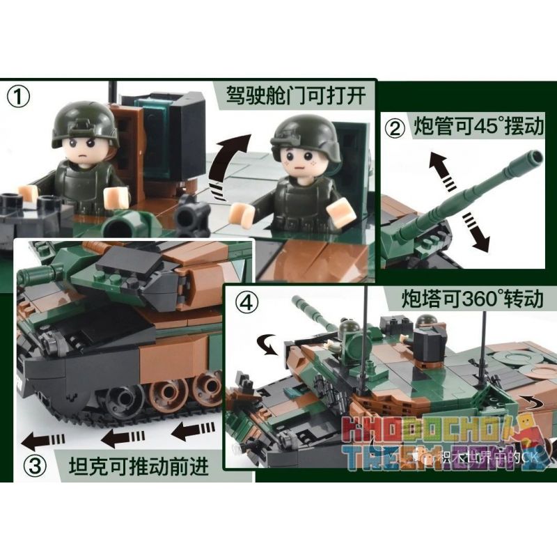 SLUBAN M38-B0839 B0839 0839 M38B0839 38-B0839 non  XE TĂNG CHIẾN ĐẤU CHỦ LỰC LEOPARD 2A5 bộ đồ chơi xếp lắp ráp ghép mô hình Racers LEOPARD 2A5 MBT Đua Tốc Độ 766 khối