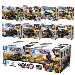 ZHEGAO QL0115 0115 non  TỔ HỢP XE TĂNG TẤN CÔNG CHỚP NHOÁNG 8 bộ đồ chơi xếp lắp ráp ghép mô hình Military Army COMBAT ZONES Quân Sự Bộ Đội 967 khối