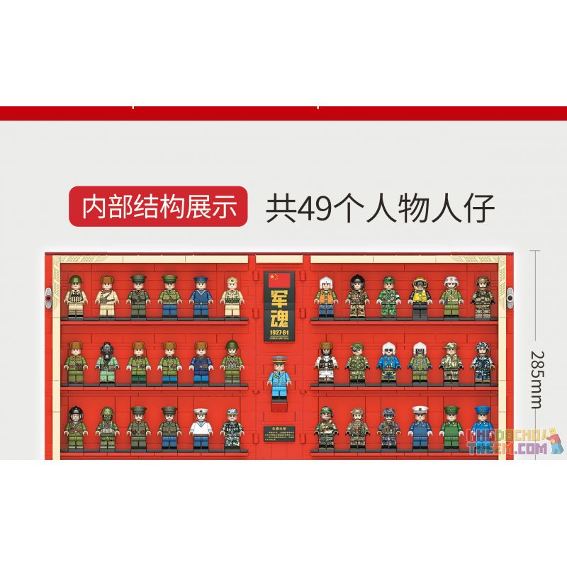 SEMBO 105049 non  1927.8.1 BẢN TRI ÂN QUÂN ĐỘI GIẢI PHÓNG NHÂN DÂN TRUNG QUỐC PHIÊN TUYỂN TẬP LINH HỒN bộ đồ chơi xếp lắp ráp ghép mô hình Military Army 1927.8.1 CHINESE ARMY SOUL Quân Sự Bộ Đội 1374 khối