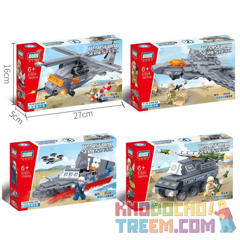 GUDI 8765 non  KHU TRỤC HẠM LỚP ARLEIGH BURKE 4 TỔ HỢP TRỰC THĂNG BLACK HAWK TIÊM KÍCH F-22 XUỒNG TÊN LỬA DẪN ĐƯỜNG 022 PHÒNG KHÔNG BEECH bộ đồ chơi xếp lắp ráp ghép mô hình Transformers TRANSFORM SERIES Robot Đại Chiến Người Máy Biến Hình 684 khối