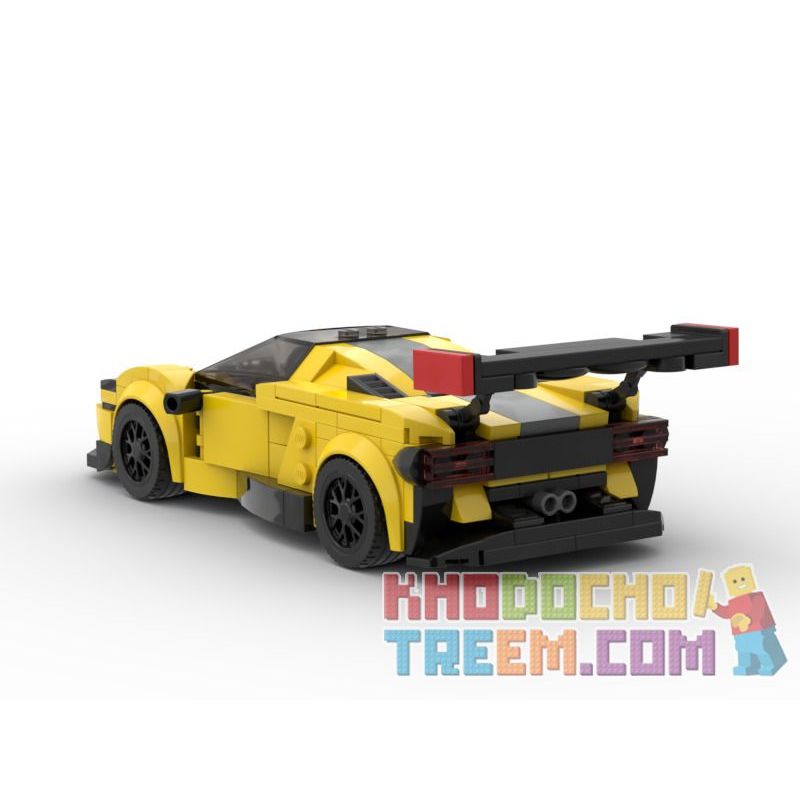 LW 5008 PanlosBrick 666019 Panlos Brick 666019 REBRICKABLE MOC-41290 41290 MOC41290 RAEL ENTERTAINMENT 50009 non  CHEVROLET KERVET C8R XE THỂ THAO bộ đồ chơi xếp lắp ráp ghép mô hình Speed Champions Racing Cars CHEVROLET C8R Đua Xe Công Thức 314 khối
