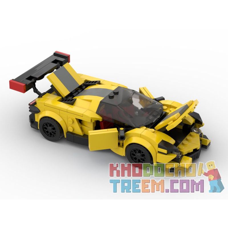 LW 5008 PanlosBrick 666019 Panlos Brick 666019 REBRICKABLE MOC-41290 41290 MOC41290 RAEL ENTERTAINMENT 50009 non  CHEVROLET KERVET C8R XE THỂ THAO bộ đồ chơi xếp lắp ráp ghép mô hình Speed Champions Racing Cars CHEVROLET C8R Đua Xe Công Thức 314 khối