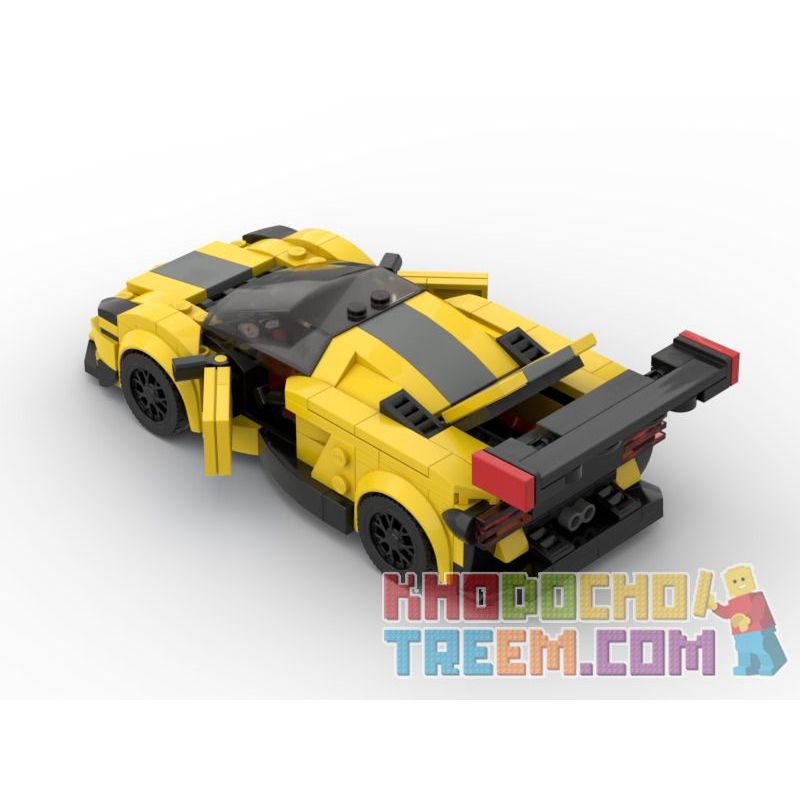LW 5008 PanlosBrick 666019 Panlos Brick 666019 REBRICKABLE MOC-41290 41290 MOC41290 RAEL ENTERTAINMENT 50009 non  CHEVROLET KERVET C8R XE THỂ THAO bộ đồ chơi xếp lắp ráp ghép mô hình Speed Champions Racing Cars CHEVROLET C8R Đua Xe Công Thức 314 khối