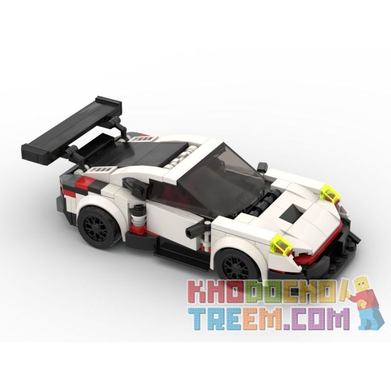 REBRICKABLE MOC-43399 43399 MOC43399 RAEL ENTERTAINMENT 50009 non  PORSCHE 911 RSR. bộ đồ chơi xếp lắp ráp ghép mô hình Speed Champions Racing Cars Đua Xe Công Thức 298 khối