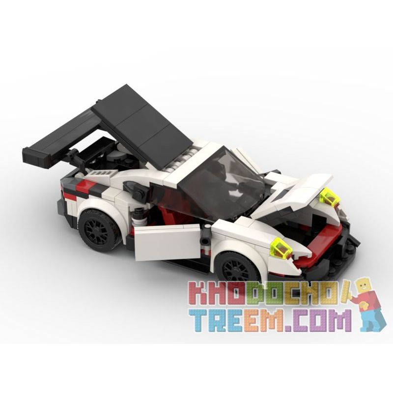 REBRICKABLE MOC-43399 43399 MOC43399 RAEL ENTERTAINMENT 50009 non  PORSCHE 911 RSR. bộ đồ chơi xếp lắp ráp ghép mô hình Speed Champions Racing Cars Đua Xe Công Thức 298 khối
