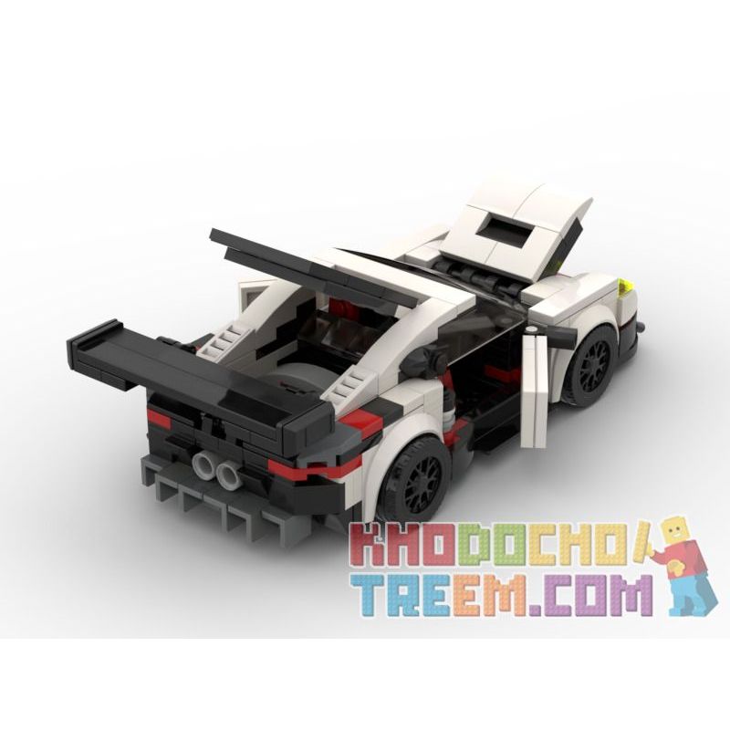 REBRICKABLE MOC-43399 43399 MOC43399 RAEL ENTERTAINMENT 50009 non  PORSCHE 911 RSR. bộ đồ chơi xếp lắp ráp ghép mô hình Speed Champions Racing Cars Đua Xe Công Thức 298 khối