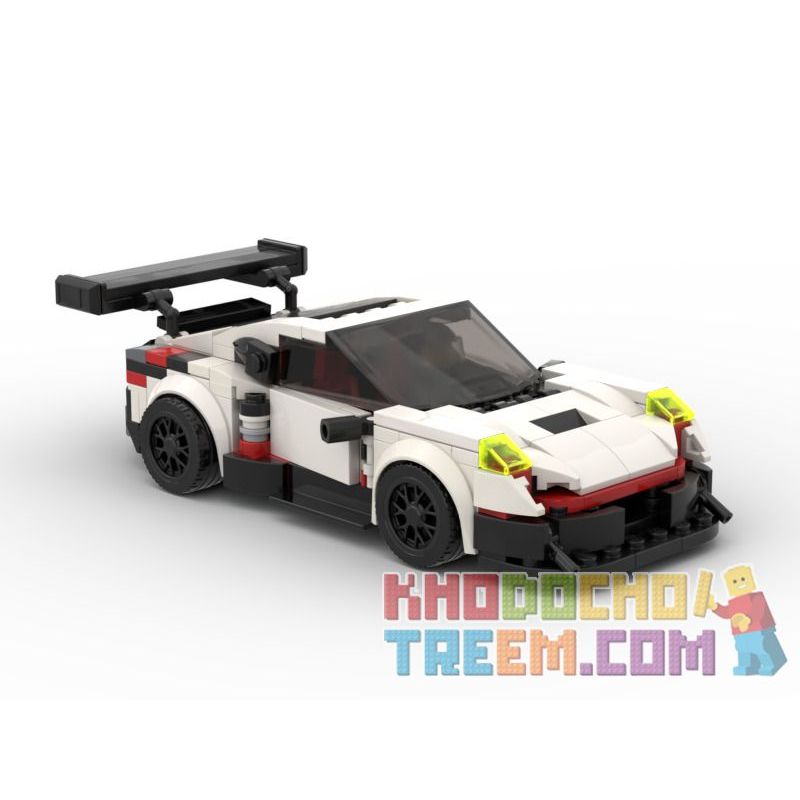 REBRICKABLE MOC-43399 43399 MOC43399 RAEL ENTERTAINMENT 50009 non  PORSCHE 911 RSR. bộ đồ chơi xếp lắp ráp ghép mô hình Speed Champions Racing Cars Đua Xe Công Thức 298 khối