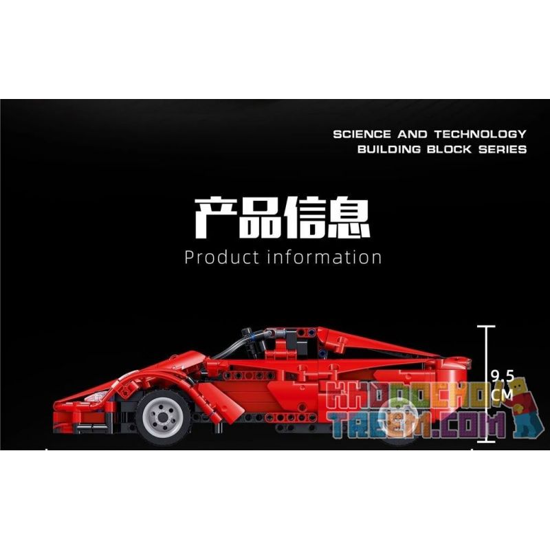 ZHEGAO QL0431 0431 non  XE THỂ THAO KERN bộ đồ chơi xếp lắp ráp ghép mô hình  REAL EXPERIENCE Kỹ Thuật Công Nghệ Cao Mô Hình Phương Tiện 589 khối