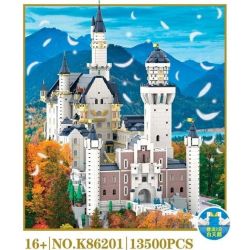 KAIYU K86201 86201 Xếp hình kiểu Lego CREATOR Neuschwanstein Castle, Bavaria Germany Bavarian New Swan Fort Lâu đài Neuschwanstein, Bavaria, Đức 13500 khối
