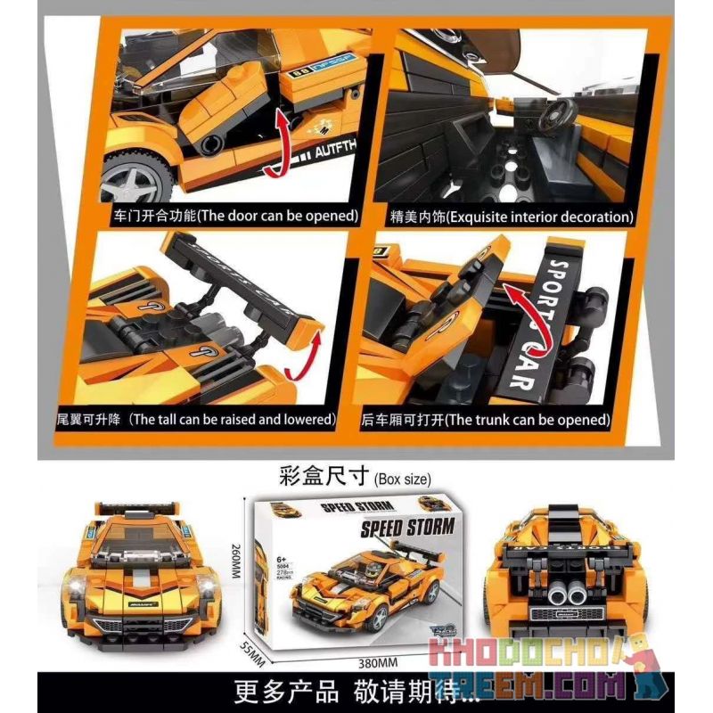 KUYU MOXING 5004 non Lego MCLAREN. bộ đồ chơi xếp lắp ráp ghép mô hình Speed Champions Racing Cars Đua Xe Công Thức 278 khối