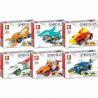 SEMBO 607201 non  HOT WHEELS RACING 8 Ô TÔ KÉO LÙI bộ đồ chơi xếp lắp ráp ghép mô hình Speed Champions Racing Cars Đua Xe Công Thức