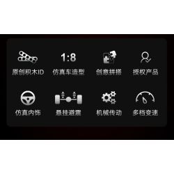 DOUBLEE CADA C61042 61042 C61043 61043 C61057 61057 SUPER 18K K155 TA GAOLE T5005 5005 T5005A 5005A non  FERRARI 488 1: 8 tỷ lệ 1:8 bộ đồ chơi xếp lắp ráp ghép mô hình  MASTER FERRARI 488 Kỹ Thuật Công Nghệ Cao Mô Hình Phương Tiện 3229 khối