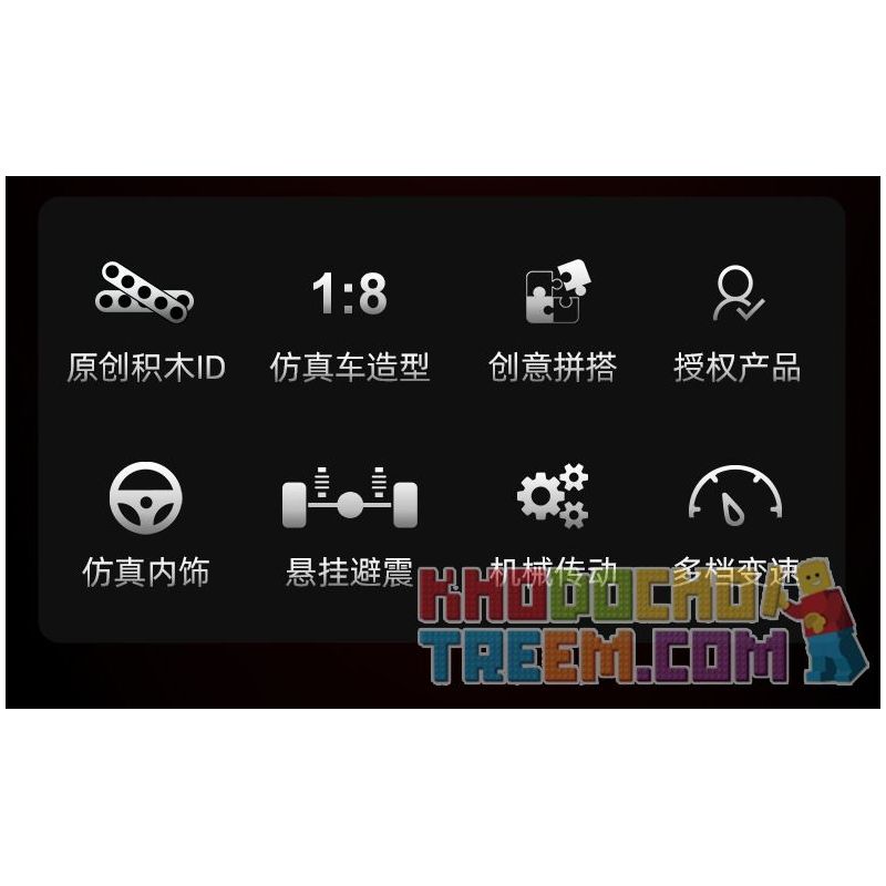 DOUBLEE CADA C61042 61042 C61043 61043 C61057 61057 SUPER 18K K155 TA GAOLE T5005 5005 T5005A 5005A non  FERRARI 488 1: 8 tỷ lệ 1:8 bộ đồ chơi xếp lắp ráp ghép mô hình  MASTER FERRARI 488 Kỹ Thuật Công Nghệ Cao Mô Hình Phương Tiện 3229 khối