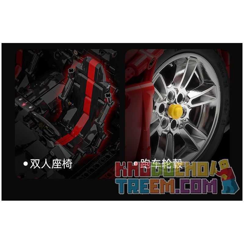 DOUBLEE CADA C61042 61042 C61043 61043 C61057 61057 SUPER 18K K155 TA GAOLE T5005 5005 T5005A 5005A non  FERRARI 488 1: 8 tỷ lệ 1:8 bộ đồ chơi xếp lắp ráp ghép mô hình  MASTER FERRARI 488 Kỹ Thuật Công Nghệ Cao Mô Hình Phương Tiện 3229 khối