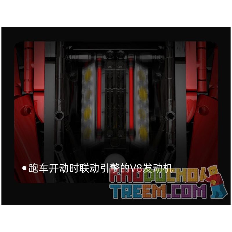 DOUBLEE CADA C61042 61042 C61043 61043 C61057 61057 SUPER 18K K155 TA GAOLE T5005 5005 T5005A 5005A non  FERRARI 488 1: 8 tỷ lệ 1:8 bộ đồ chơi xếp lắp ráp ghép mô hình  MASTER FERRARI 488 Kỹ Thuật Công Nghệ Cao Mô Hình Phương Tiện 3229 khối