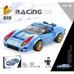 PanlosBrick 666006 Panlos Brick 666006 non  FORD GT40. bộ đồ chơi xếp lắp ráp ghép mô hình Speed Champions Racing Cars Đua Xe Công Thức 256 khối