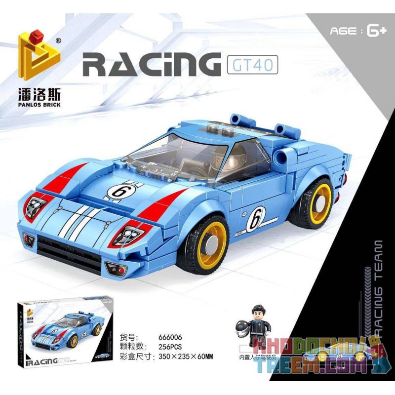 PanlosBrick 666006 Panlos Brick 666006 non Lego FORD GT40. bộ đồ chơi xếp lắp ráp ghép mô hình Speed Champions Racing Cars Đua Xe Công Thức 256 khối