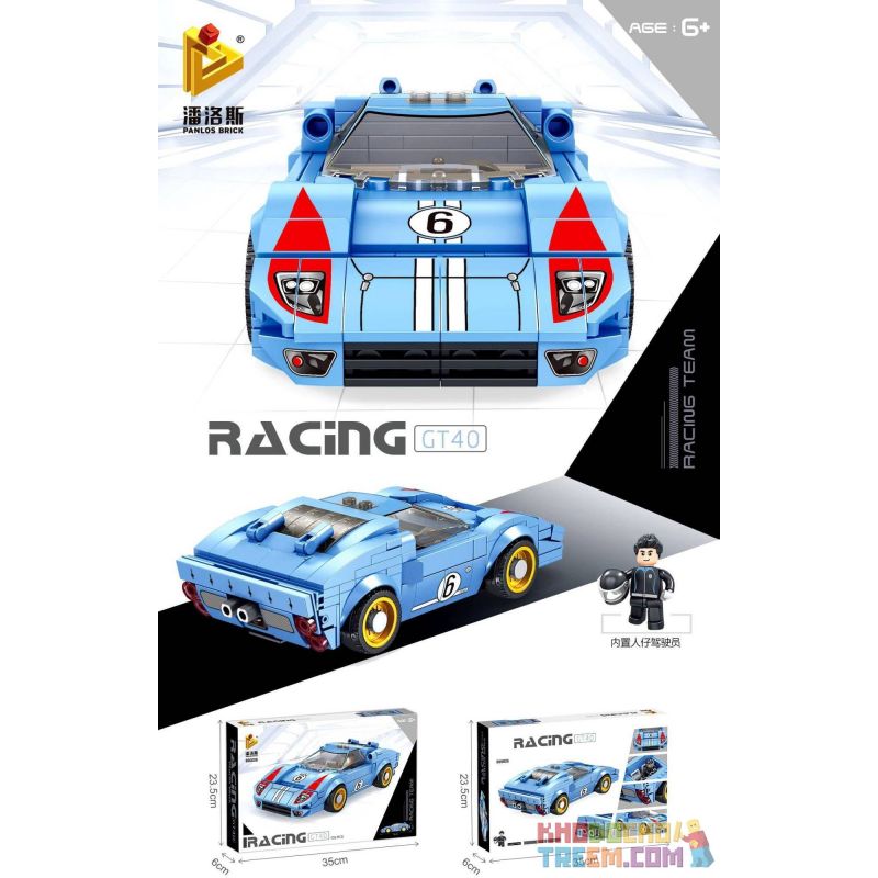 PanlosBrick 666006 Panlos Brick 666006 non  FORD GT40. bộ đồ chơi xếp lắp ráp ghép mô hình Speed Champions Racing Cars Đua Xe Công Thức 256 khối