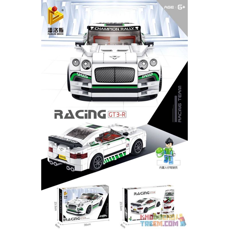 PanlosBrick 666007 Panlos Brick 666007 non  BENTLEY LỤC ĐỊA GT3-R bộ đồ chơi xếp lắp ráp ghép mô hình Speed Champions Racing Cars BENTLEY CONTINENTAL GT3-R Đua Xe Công Thức 318 khối