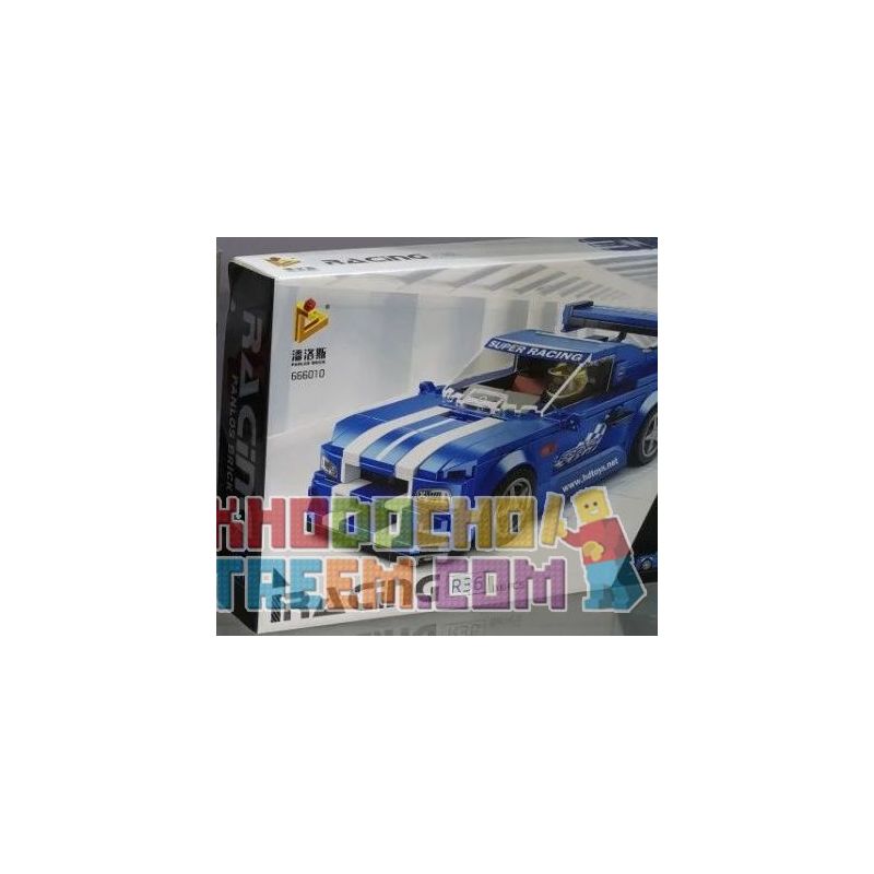 PanlosBrick 666010 Panlos Brick 666010 non Lego NISSAN GT-R R36 bộ đồ chơi xếp lắp ráp ghép mô hình Speed Champions Racing Cars Đua Xe Công Thức 387 khối