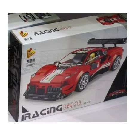 PanlosBrick 666013 Panlos Brick 666013 non  FERRARI 488 GT3. bộ đồ chơi xếp lắp ráp ghép mô hình Speed Champions Racing Cars Đua Xe Công Thức 352 khối