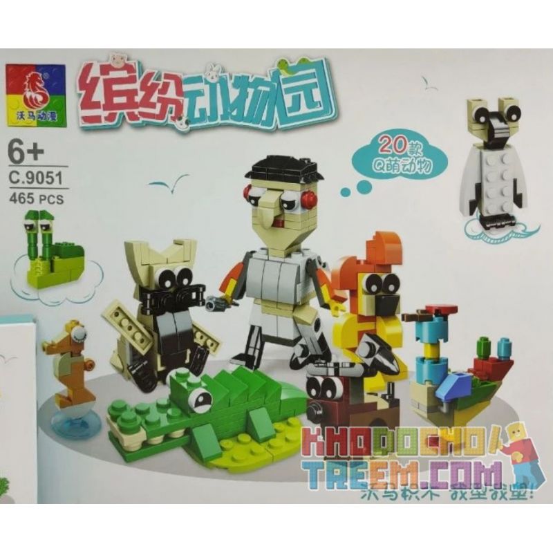 WOMA C9051 9051 non Lego SỞ THÚ VUI VẺ bộ đồ chơi xếp lắp ráp ghép mô hình Creator Sáng Tạo 465 khối