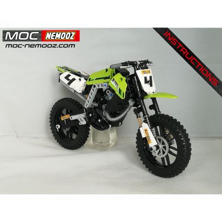 ACHKO 30016 REBRICKABLE MOC-32892 32892 MOC32892 SHENZHEN RAEL ENTERTAINMENT 50005-1 50005-2 50005-3 50005-4 TA GAOLE T3033 3033 non  XE MÁY OFF-ROAD KAWASAKI KX450 bộ đồ chơi xếp lắp ráp ghép mô hình  Kỹ Thuật Công Nghệ Cao Mô Hình Phương Tiện 342 khối