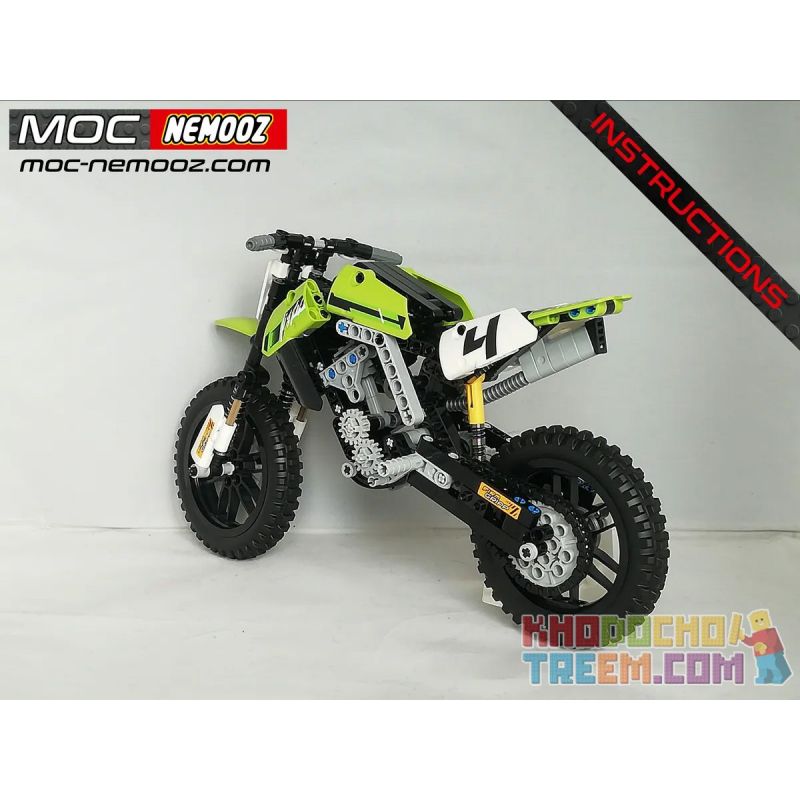 ACHKO 30016 REBRICKABLE MOC-32892 32892 MOC32892 SHENZHEN RAEL ENTERTAINMENT 50005-1 50005-2 50005-3 50005-4 TA GAOLE T3033 3033 non  XE MÁY OFF-ROAD KAWASAKI KX450 bộ đồ chơi xếp lắp ráp ghép mô hình  Kỹ Thuật Công Nghệ Cao Mô Hình Phương Tiện 342 khối