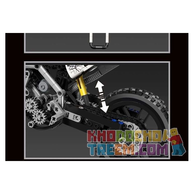 ACHKO 30016 REBRICKABLE MOC-32892 32892 MOC32892 SHENZHEN RAEL ENTERTAINMENT 50005-1 50005-2 50005-3 50005-4 TA GAOLE T3033 3033 non  XE MÁY OFF-ROAD KAWASAKI KX450 bộ đồ chơi xếp lắp ráp ghép mô hình  Kỹ Thuật Công Nghệ Cao Mô Hình Phương Tiện 342 khối