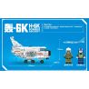 SEMBO 202120 non  MÁY BAY NÉM BOM TẦM TRUNG VÀ XA H-6K CỦA QUỐC bộ đồ chơi xếp lắp ráp ghép mô hình Sky Wars H-6K BOMBER AIRCRAFT Không Chiến 355 khối