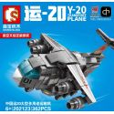 SEMBO 202123 non Lego MÁY BAY VẬN TẢI ĐA NĂNG CỠ LỚN CHINA YUN 20 bộ đồ chơi xếp lắp ráp ghép mô hình Sky Wars Y-20 TRANSPORT PLANE Không Chiến 362 khối