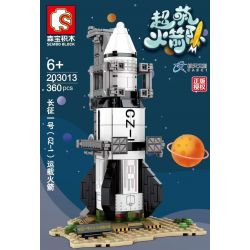 SEMBO 203013 non  TÊN LỬA TÀU SÂN BAY LONG MARCH ONE (CZ-1) bộ đồ chơi xếp lắp ráp ghép mô hình Military Army Quân Sự Bộ Đội 360 khối