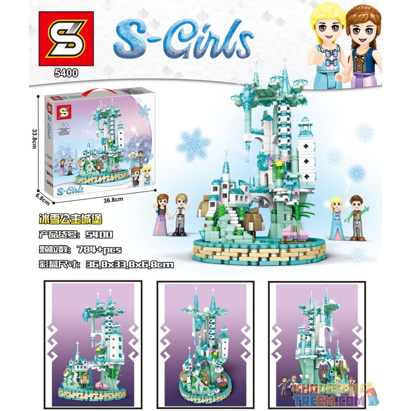 SHENG YUAN SY 5400 non Lego LÂU ĐÀI CÔNG CHÚA TUYẾT bộ đồ chơi xếp lắp ráp ghép mô hình Friends S-GIRLS Các Bạn Gái 784 khối