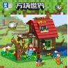 ZHEGAO QL0227 0227 non  NHÀ CỦA SÂN RỪNG bộ đồ chơi xếp lắp ráp ghép mô hình Minecraft Game Xây Dựng 873 khối