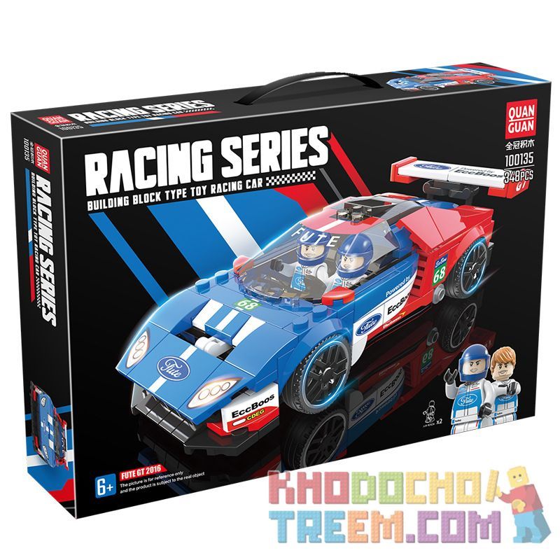 QuanGuan 100135 Quan Guan 100135 non Lego FORD GT. bộ đồ chơi xếp lắp ráp ghép mô hình Speed Champions Racing Cars Đua Xe Công Thức 348 khối