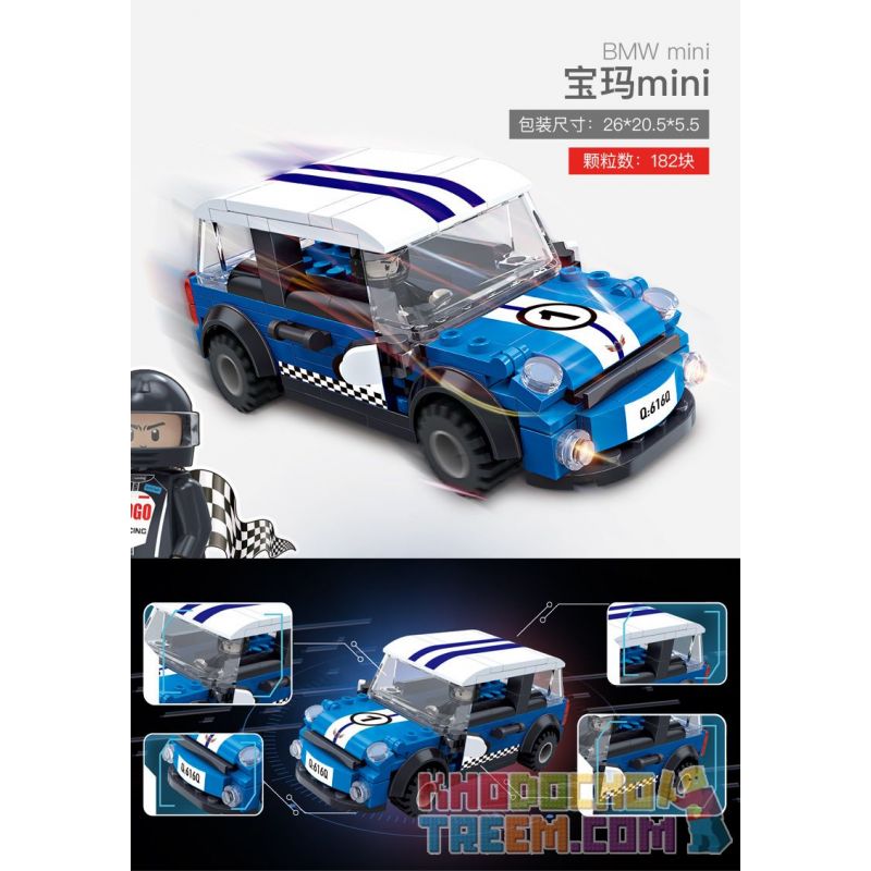 COGO 13425 13427 13428 13430 13431 13432 non  6 KÉO LÙI Ô TÔ bộ đồ chơi xếp lắp ráp ghép mô hình Racers SPEED CROSSING Đua Tốc Độ 195 khối