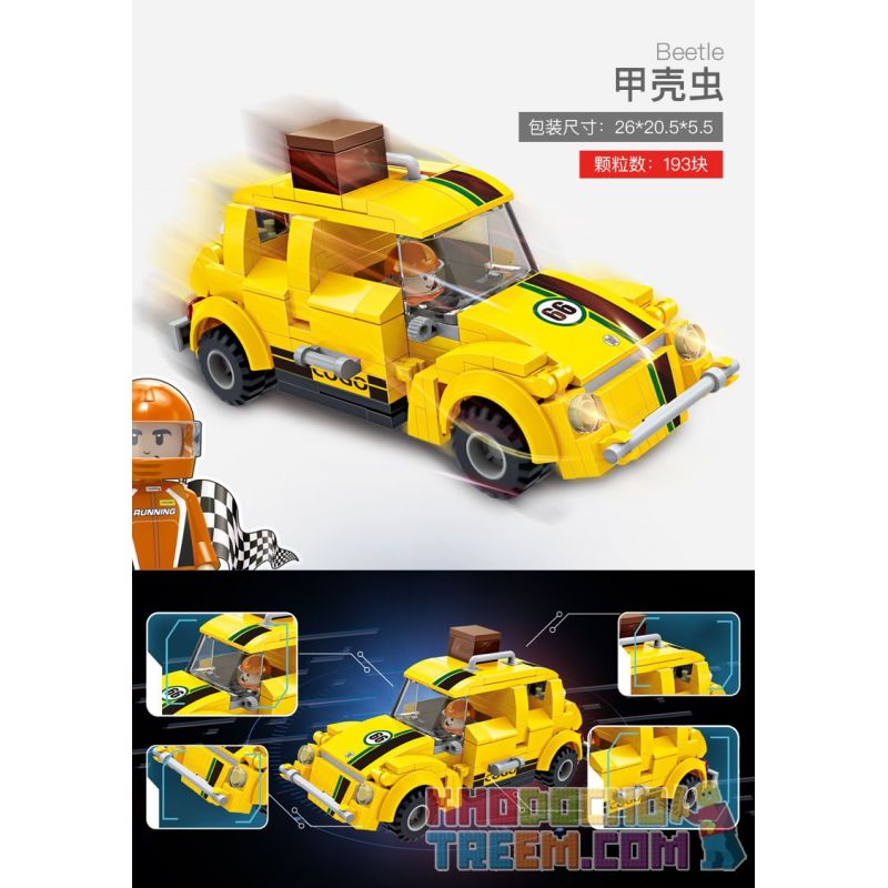 COGO 13425 13427 13428 13430 13431 13432 non  6 KÉO LÙI Ô TÔ bộ đồ chơi xếp lắp ráp ghép mô hình Racers SPEED CROSSING Đua Tốc Độ 195 khối