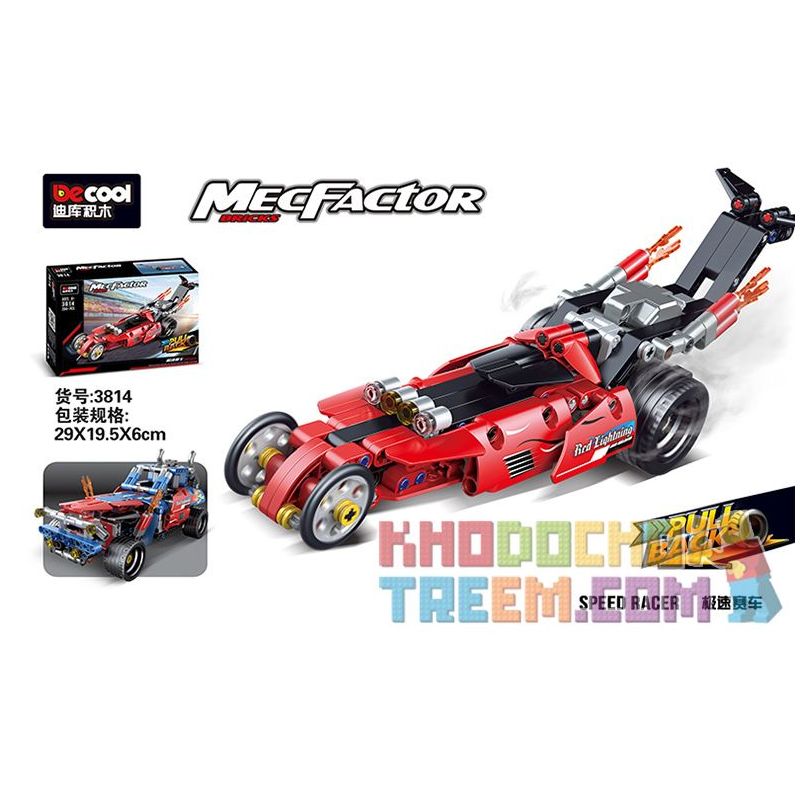 DECOOL 3814 non Lego NGỌN LỬA - BÁNH XE CỦA GIÓ ĐUA TỐC ĐỘ bộ đồ chơi xếp lắp ráp ghép mô hình Technic MECFACTOR SPEED RACER Kỹ Thuật Công Nghệ Cao Mô Hình Phương Tiện 204 khối