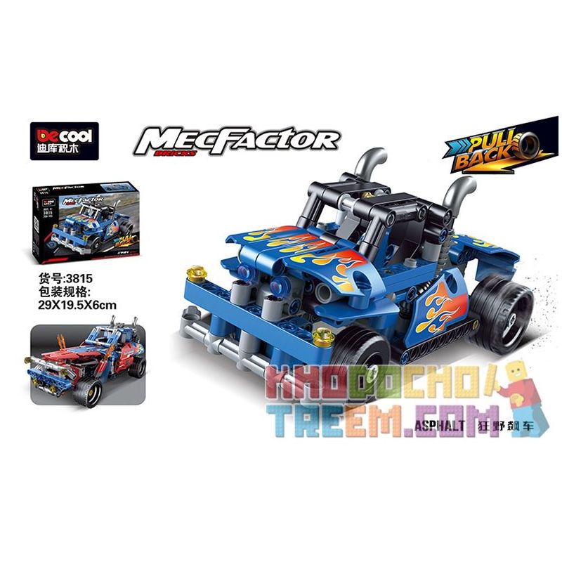 DECOOL 3815 non Lego BLUE BING - BẠC HOANG DÃ CHIẾC XE bộ đồ chơi xếp lắp ráp ghép mô hình Technic MECFACTOR ASPHALT Kỹ Thuật Công Nghệ Cao Mô Hình Phương Tiện 206 khối