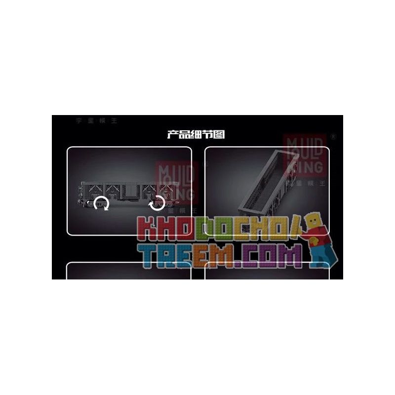 MouldKing 12003 12003CX Mould King 12003 12003CX non  CHUYỂN TIẾP ĐẦU MÁY HƠI NƯỚC bộ đồ chơi xếp lắp ráp ghép mô hình Trains QJ STEAM LOCOMOTIVES Tàu Hỏa 2160 khối