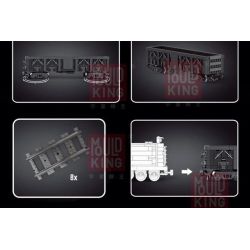 MouldKing 12003 12003CX Mould King 12003 12003CX non  CHUYỂN TIẾP ĐẦU MÁY HƠI NƯỚC bộ đồ chơi xếp lắp ráp ghép mô hình Trains QJ STEAM LOCOMOTIVES Tàu Hỏa 2160 khối