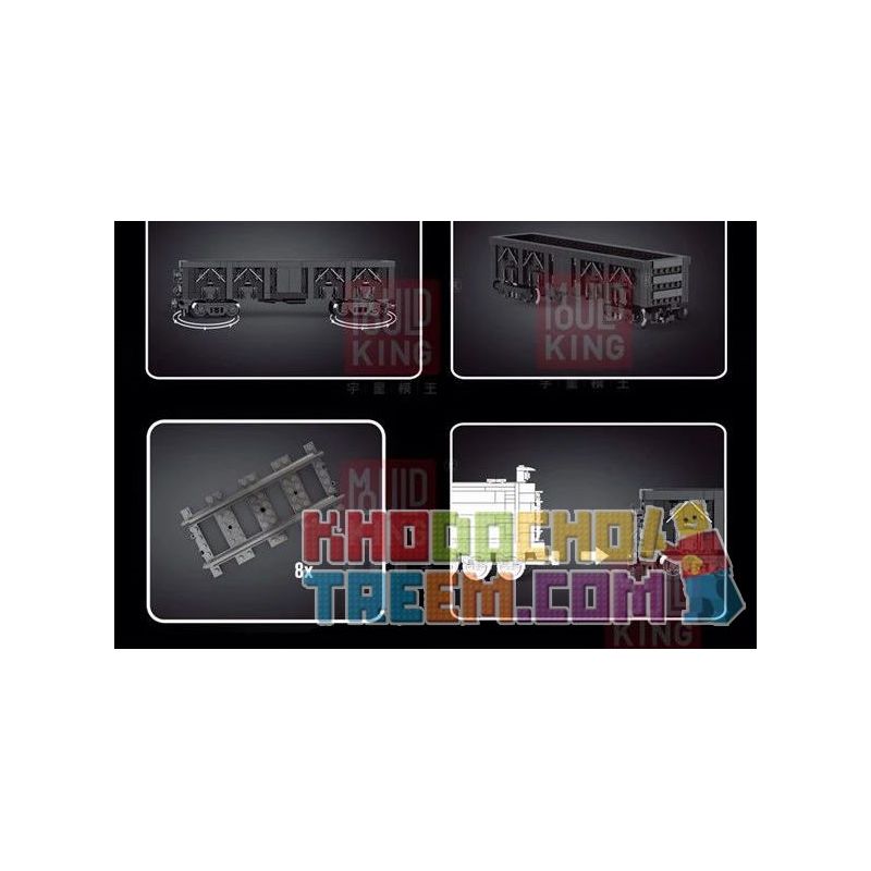 MouldKing 12003 12003CX Mould King 12003 12003CX non  CHUYỂN TIẾP ĐẦU MÁY HƠI NƯỚC bộ đồ chơi xếp lắp ráp ghép mô hình Trains QJ STEAM LOCOMOTIVES Tàu Hỏa 2160 khối