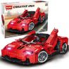 HSANHE 6951 non  XE THỂ THAO MÀU ĐỎ LAMBORGHINI 1:16 tỷ lệ 1:16 bộ đồ chơi xếp lắp ráp ghép mô hình Speed Champions Racing Cars CREATIVE IDEA LAMBORGHINI Đua Xe Công Thức 1138 khối