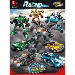 ZHEGAO QL0721 0721 non  4 MÔ HÌNH bộ đồ chơi xếp lắp ráp ghép mô hình Racers RACING Đua Tốc Độ 901 khối