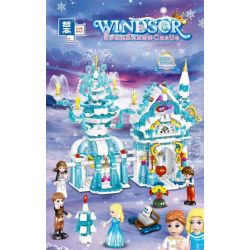 ZHEGAO QL1166 1166 non  BÍ ẨN BĂNG VÀ TUYẾT LIÊN KẾT LÂU ĐÀI 4 HỢP bộ đồ chơi xếp lắp ráp ghép mô hình Disney Princess WINDSOR CASTIC Công Chúa 483 khối